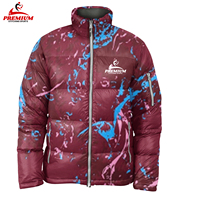 Blouson matelassé léger et réversible pour homme, blanc, avec logo brodé personnalisé, chaud, à capuche zippée, en matériaux recyclés, collection hiver 2025