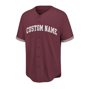 เสื้อเบสบอลแบบซับลิเมชั่นสั่งทำขายส่ง OEM ชุดยูนิฟอร์มทีมเบสบอลผ้าตาข่ายแบบเรียบ ชุดยูนิฟอร์มเบสบอลอเมริกัน เสื้อเจอร์ซีย์ซอฟต์บอล - Product Image 1