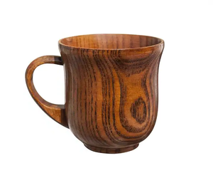Taza de madera de color natural hecha a mano con diseño único para decoración interior o fiesta 200/300ml de capacidad para restaurantes - Product Image 1