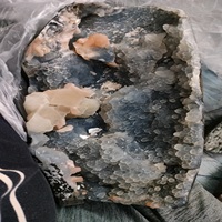 Venta al por mayor azul Calcedonia Cluster Natural Rock Crystal Espécimen Minerales Regalo Cristales decorativos