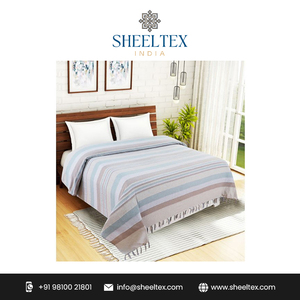 Ensemble de couette King Size de luxe 100% coton Draps de lit solides de style moderne avec taies d'oreiller Prix de gros direct de l'Inde - Product Image 2