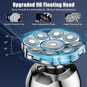 Tondeuse Électrique Étanche IPX7 pour Hommes, Rasoir Rotatif Sans Fil Humide/Sèche avec Lame de Rechange, Lavable - Product Image 5