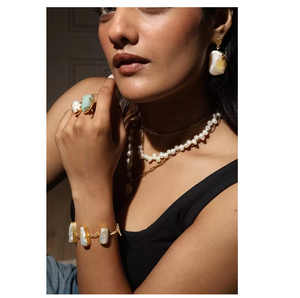 Elegant Designer Inspired Ocean Dew <b>Ring</b> for Women with Glossy Finish and Lightweight Comfort <b>Crafted</b> in India Elegance - Product Image 5