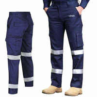Pantalon de travail haute visibilité pour homme, résistant aux flammes, respirant, imperméable, certifié CE, en coton, pour la construction
