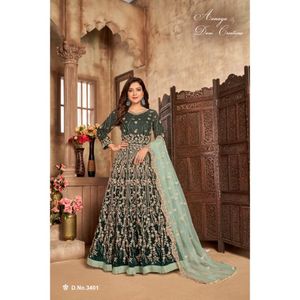 High on Demand Fashionable Top Quality Attractive <b>Velvet</b> Salwar Kameez With Dupatta With Embroidery Work Manufacturer From India - Product Image 1