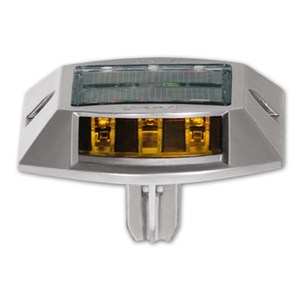 Feux stroboscopiques de sécurité solaires jaunes pour avertissement routier et cône de sécurité réfléchissant - Product Image 1