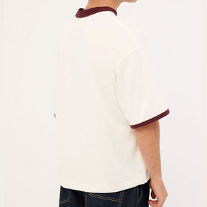 Plus Size Trendy Wholesale Custom Logo High Quality Plus Size Embroidered Logo Solid Color <b>Down</b> Shoulder Baggy Oversized - Product Image 3