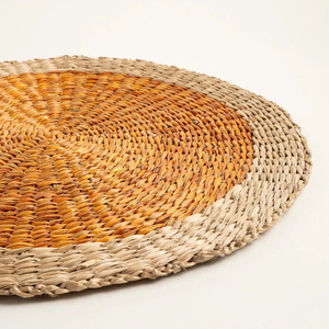Woven Orange <b>Seagrass</b> <b>Placemat</b> Sustainable Table Mat For Daily Dining And Home Decor <b>Placemats</b> And Coasters At Best Price - Product Image 3