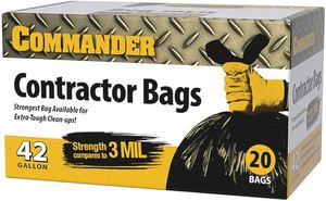 ถุงขยะสำหรับงานหนัก ขนาด 42 แกลลอน สำหรับผู้รับเหมา สีดำ ทนทานต่อการฉีกขาด - Product Image 3