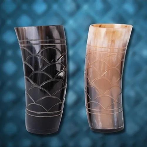 Vasos de Cuerno de Búfalo Naturales de Lujo, Hechos a Mano, Ecológicos, Diseño Personalizable, de Alta Calidad, Cortos, Tradebit - Product Image 2