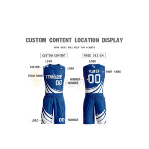 Ensemble d'uniformes de basket-ball réversibles de haute qualité Conception personnalisée Techniques imprimées grande taille respirantes - Product Image 2