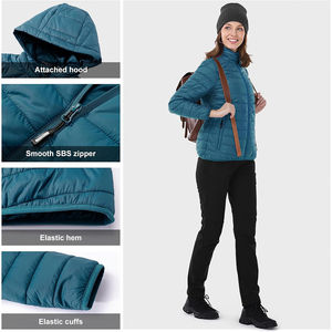 Puffer Jacket For Women Quilted Winter <b>Warm</b> Lightweight <b>Coat</b> Outdoor Casual Fashion Wear Windproof Insulated Outerwear - Product Image 4