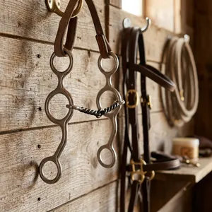 Bocado de Caballo Personalizado de Acero Inoxidable y Cobre con Boquilla Trenzada para Entrenamiento de Equitación Western - Product Image 3