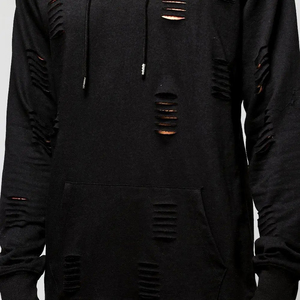 OEM sur mesure hommes en détresse survêtement lavé à l'acide hommes en détresse broderie survêtement Streetwear à manches longues survêtement de jogging - Product Image 3