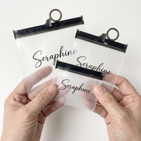 Pochette zippée en PVC anti-ternissement pour bijoux, avec logo personnalisé, emballage épaissi en PVC pour petites entreprises, emballage cadeau pour bijoux