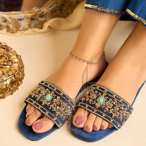 Sandalias de Mujer de Cuero Genuino con Suela Antideslizante, Hechas a Mano, con Diseño Impreso a la Moda, Color y Talla Personalizables, de la Mejor Calidad - Product Image 3