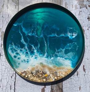 Resin Coasters Inspired Prints & Resin Custom Heat Insulation Handcrafted Sublimation coaster Wooden and Resin Coasters - Product Image 6