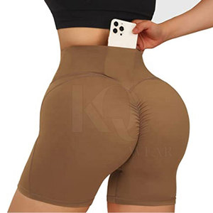 กางเกงขาสั้นแฟชั่นเอวสูง ระบายอากาศได้ดี ผลิตจากผ้าที่เป็นมิตรต่อสิ่งแวดล้อม ยืดหยุ่นได้ ใส่สบาย เหมาะสำหรับออกกำลังกายที่ยิม โยคะ - Product Image 2