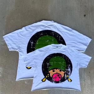 2025เสื้อยืดสีขาวสำหรับผู้ชายเสื้อยืดแฟชั่นทำจากผ้าฝ้าย100% พิมพ์ลายสกรีนได้ตามต้องการ - Product Image 4