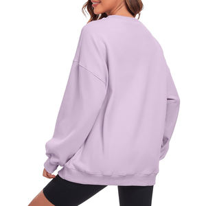 Sudadera de Algodón de Color Sólido de Nuevo Diseño al por Mayor para Damas, Precio al por Mayor, Sudadera Personalizada para Mujer - Product Image 2