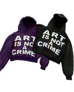 Personalizado strass serigrafía logotipo francés Terry de gran tamaño de algodón pesado lavado ácido Sun Faded hombres sudaderas con capucha Vintage chándal - Product Image 1