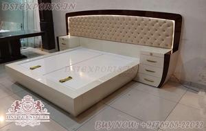 Camas modernas de madera maciza de teca con almacenamiento, cama elegante tallada a mano con mesas auxiliares, juego de dormitorio clásico tallado italiano - Product Image 6