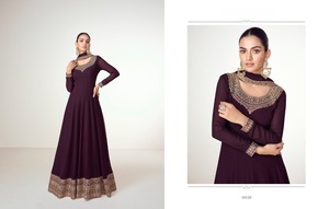 Virasat Robe Anarkali entièrement cousue Style Salwar Kameez Tenue traditionnelle élégante pour les occasions de fête et de mariage - Product Image 3