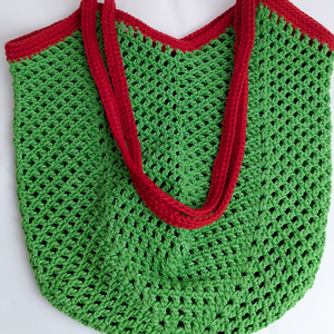 Bolsa de ganchillo hecha a mano respetuosa con el medio ambiente de macramé JNC para compras sostenibles, viajes y actividades diarias a la moda - Product Image 1