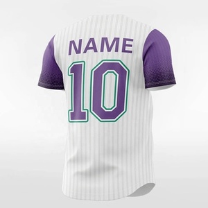 Camiseta de Béisbol Unisex Sublimada Personalizada, Transpirable, 100% Poliéster, Antibacteriana, de Secado Rápido, Conjunto Deportivo, Tallas Grandes, Estampada - Product Image 4