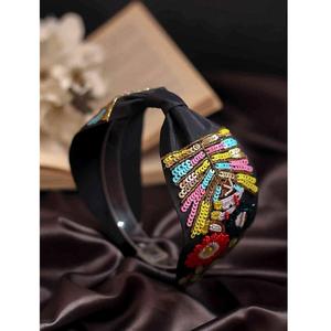 Multicolored Seed Beaded And Pearl <b>Headband</b> For Women And Girls Offering Stylish Decorative And Premium High Quality Appeal - Product Image 3