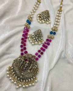 Conjunto de collar de joyería de templo occidental de Indo del fabricante indio superior con mayoristas de joyería artificial chapada en oro - Product Image 1