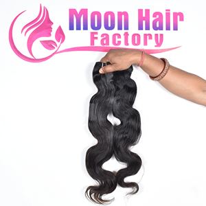 Commandez maintenant des extensions de cheveux humains indiens naturels bruts, ondulés, non traités, vierges, cuticules alignées, prix de gros - Product Image 4