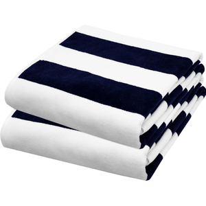 Serviettes de plage en coton à séchage rapide de couleur unie pour adultes enfants Soft Home Beach Hotel Travel Use avec logo personnalisé Technique tissée - Product Image 1