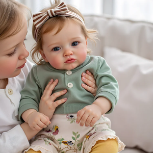 Muñeca Bebé Reborn Realista de 20 Pulgadas, Sonriente, Niñ<span class=keywords><strong>a</strong></span> Pequeñ<span class=keywords><strong>a</strong></span>, Cuerpo de Vinilo y Tela, Juguete Suave, Modelo de Juguete - Product Image 4