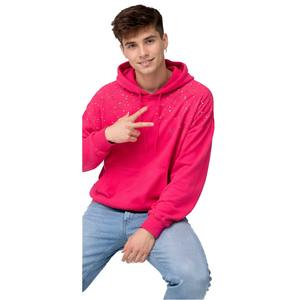 Sweat-shirts à capuche entièrement personnalisés avec strass, lavage à l'acide, broderie, logo, tissu en molleton français, streetwear vintage, sweat-shirt à fermeture éclair délavé - Product Image 3