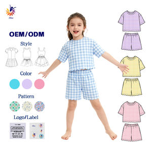 Vêtements d'été unisexes pour garçons, ensembles de vêtements pour enfants avec cordon de serrage, ensemble de shorts <span class=keywords><strong>pastel</strong></span>, tenues pour bébés garçons - Product Image 2