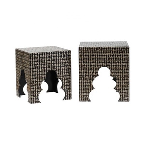 เก้าอี้ออตโตมันฝังไข่มุกสำหรับบ้านเฟอร์นิเจอร์ข้างเตียงดีไซน์ตามสั่งหลากหลายสีจากเวียดนาม - Product Image 1