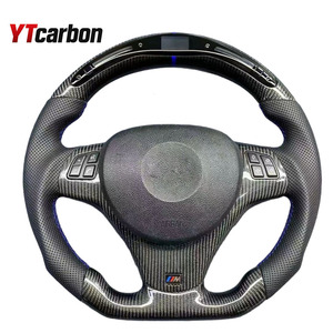 Ytcarbon พวงมาลัยคาร์บอนไฟเบอร์หนังสีแดงพื้นเรียบ M ประสิทธิภาพสูงสำหรับ X1 M3 E81เมตร E82 E84 E90 E91 <span class=keywords><strong>E93</strong></span> E92 - Product Image 5