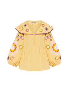 Blusas ucranianas bordadas de manga larga, bordado personalizado, top de diseñador, vestidos bordados de alta moda al por mayor - Product Image 4