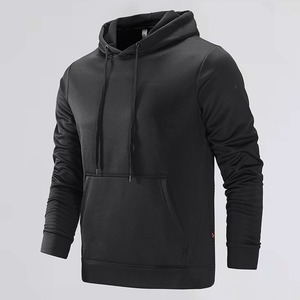Vente en gros de sweats à capuche de gymnastique avec logo imprimé fabricants de sweats à capuche personnalisés noirs unis sweats à capuche pour hommes vierges fabrication du Vietnam - Product Image 2