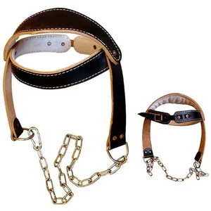 Arnés Profesional de Cuero Genuino para Levantamiento de Pesas en Gimnasio, Soporte para la Cabeza, Entrenamiento Muscular 2026 - Product Image 1