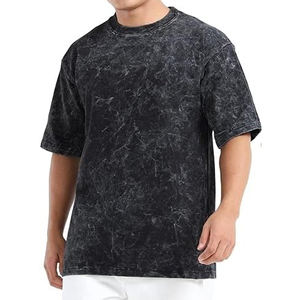 Camiseta vintage de lavado ácido para hombre con estampado de pantalla Boxy Fit de talla grande todas las formas disponibles en BD - Product Image 1