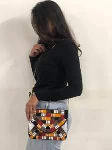 Bolso con cuentas vLemon, bolso con cuentas de limón, bolso de mano con cuentas de limón, bolso de vacaciones de verano de limón amarillo, bolso de mano con cuentas blancas únicas de limón - Product Image 3