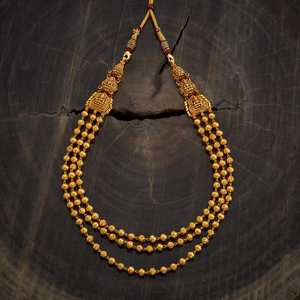 Collar Vintage de Plata con Baño de Oro 173469, Aleación de Latón y Cobre, Cadenas con Cuentas, Diamantes y Perlas para Regalo de Boda o Compromiso - Product Image 2