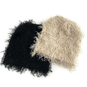 Casquettes Lady Plain Pom Promotionnel Blanc Chapeau D'hiver Neige 2025 Nouvelle Mode Chaud Tricot Bennie Logo Personnalisé Chapeaux D'hiver - Product Image 4