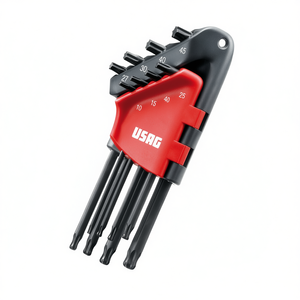 <b>Set</b> of 8 Long Hexagon <b>Keys</b> with Spherical Head for <b>TORX</b> Screws USAG <b>Key</b> Tool - Product Image 2