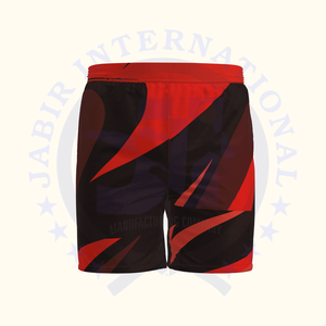 Pantalones cortos de playa informales para hombre, 100% poliéster, satén, secado rápido, estampado personalizado, cintura elástica media, tejido impermeable - Product Image 6