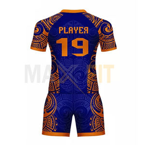 Maxfit ชุดกีฬาชุดเครื่องแบบรักบี้ระบายอากาศสไตล์ใหม่พิมพ์โลโก้ - Product Image 5