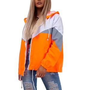 Veste coupe-vent de sport pour femme, vêtements de sport d'extérieur, uniforme d'entraînement de football, veste coupe-vent à manches longues, couleur contrastée - Product Image 1