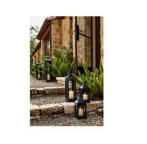 Ferme moderne fait à la main écologique en bois/métal lanterne décorative bougeoir maison salon cheminée Patio Table - Product Image 1